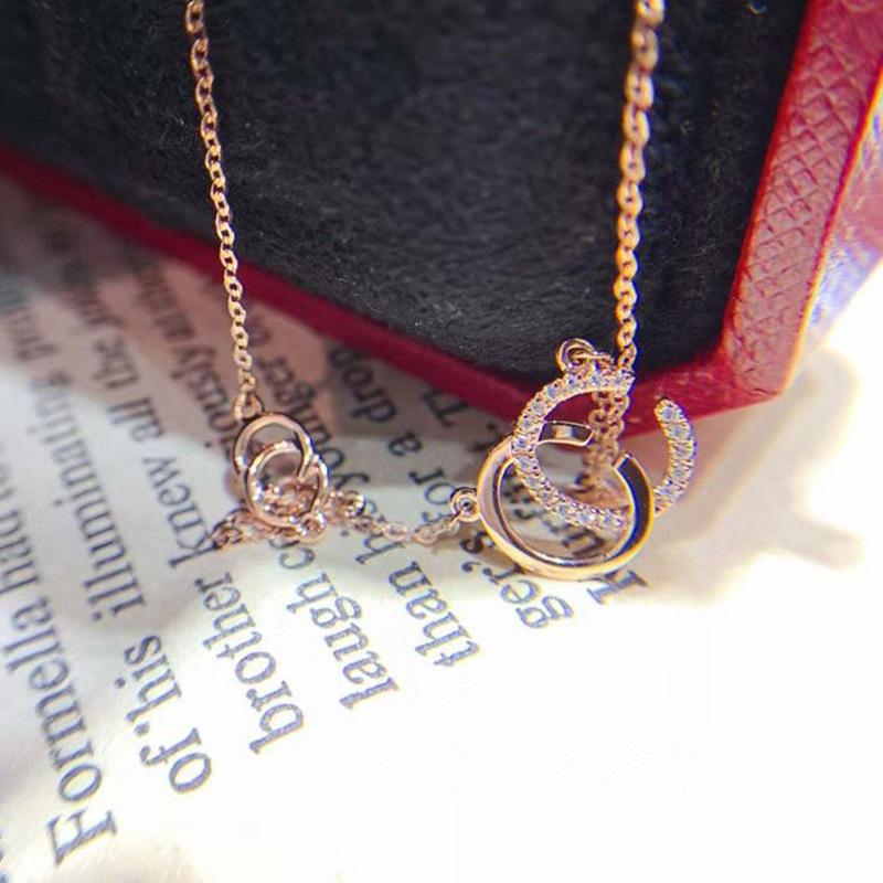 Dafang Student Flash Diamond Simple Small Fragrant Temperament Female Collarbone Chain Cchic Necklace Double Mori Small Fresh