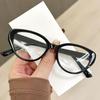 Retro Cat-Eye Anti-Blue Light High-Definition Reading Glasses for Women - Fashionable Age-Defying Minimalist Bare Face Slimming Style