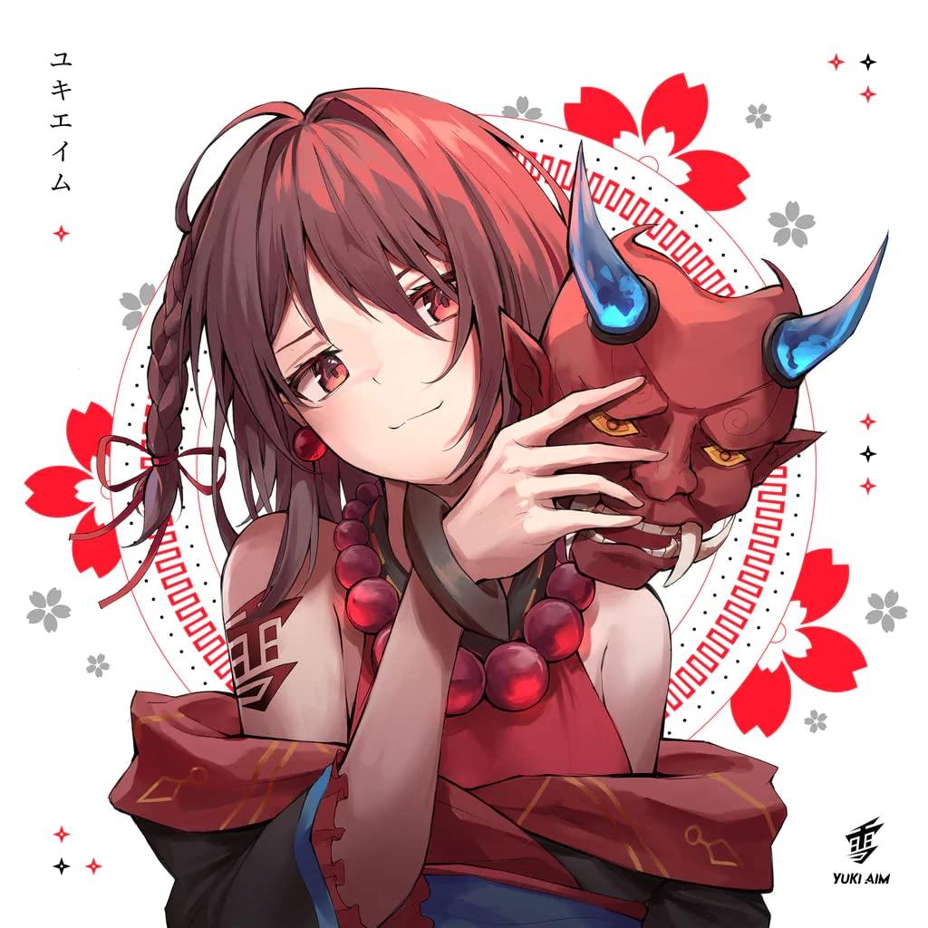 

Yuki Aim Yukipad 2022 DROP1 Oni Graphic Gaming Mouse Pad Rubber (White)