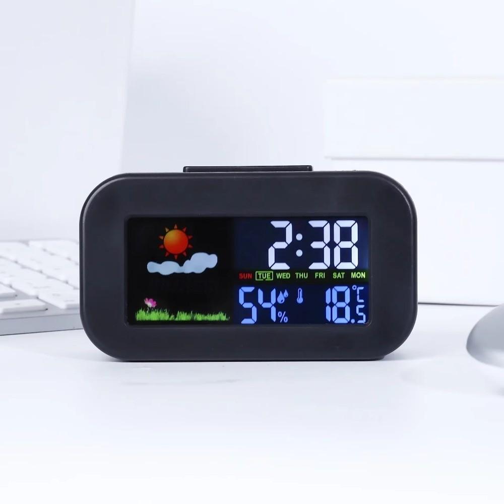 Backlit Display Temp Monitor Temperature Monitoring Backlit Clock Humidity Monitor  Bedroom
