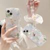 Women Colorful Floral Transparent Anti Drop Silicone Phone Case With Chain For Iphone