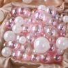 Creative Iridescent Transparent Cake Decoration - Aesthetic Milk White Party Ball for Birthday Desserts