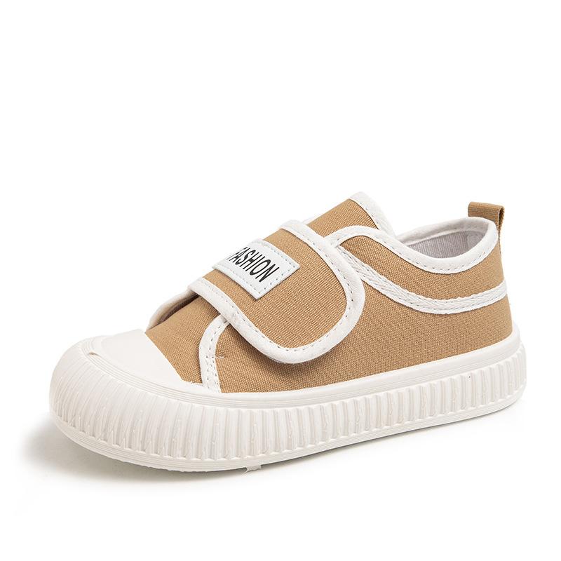 Kids Canvas Slip On Shoes Hook Loop Strap Soft Non Slip Casual Daily Walking Sneakers