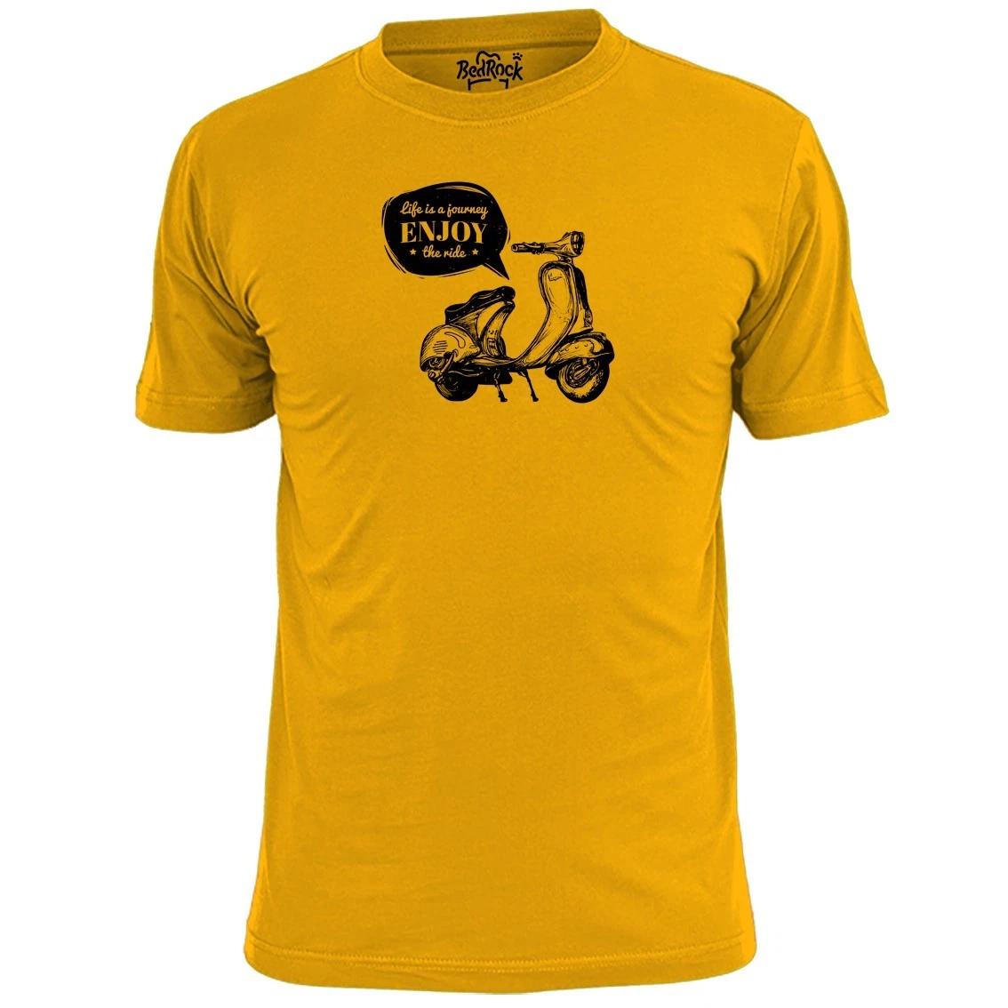 Mens Life Is a Journey Lambretta Vintage Poster Shirt Scooter Mod Weller XL