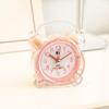 With Light Luminous Alarm Clock Rural Small Desk Clock Fashion Silent Alarm Clock  Bedside
