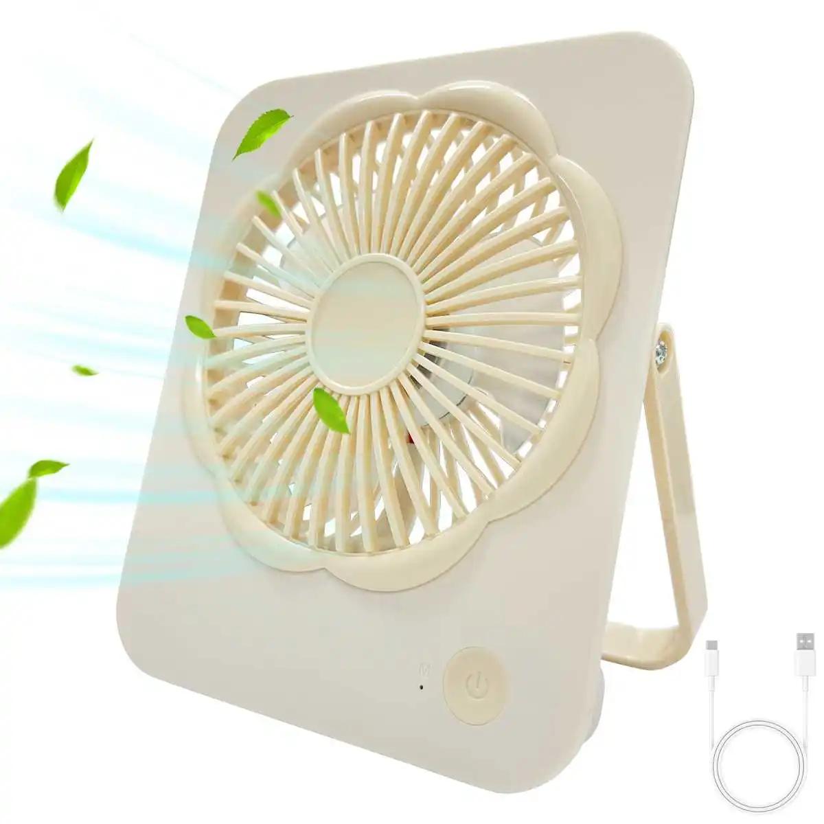 

Портативный вентилятор USB настольный вентилятор Быстрое охлаждение Сильный воздушный поток Тихая работа Регулируемая 4-скоростная скорость ветра Стоящий Ультратонкие вентиляторы светло-желтого