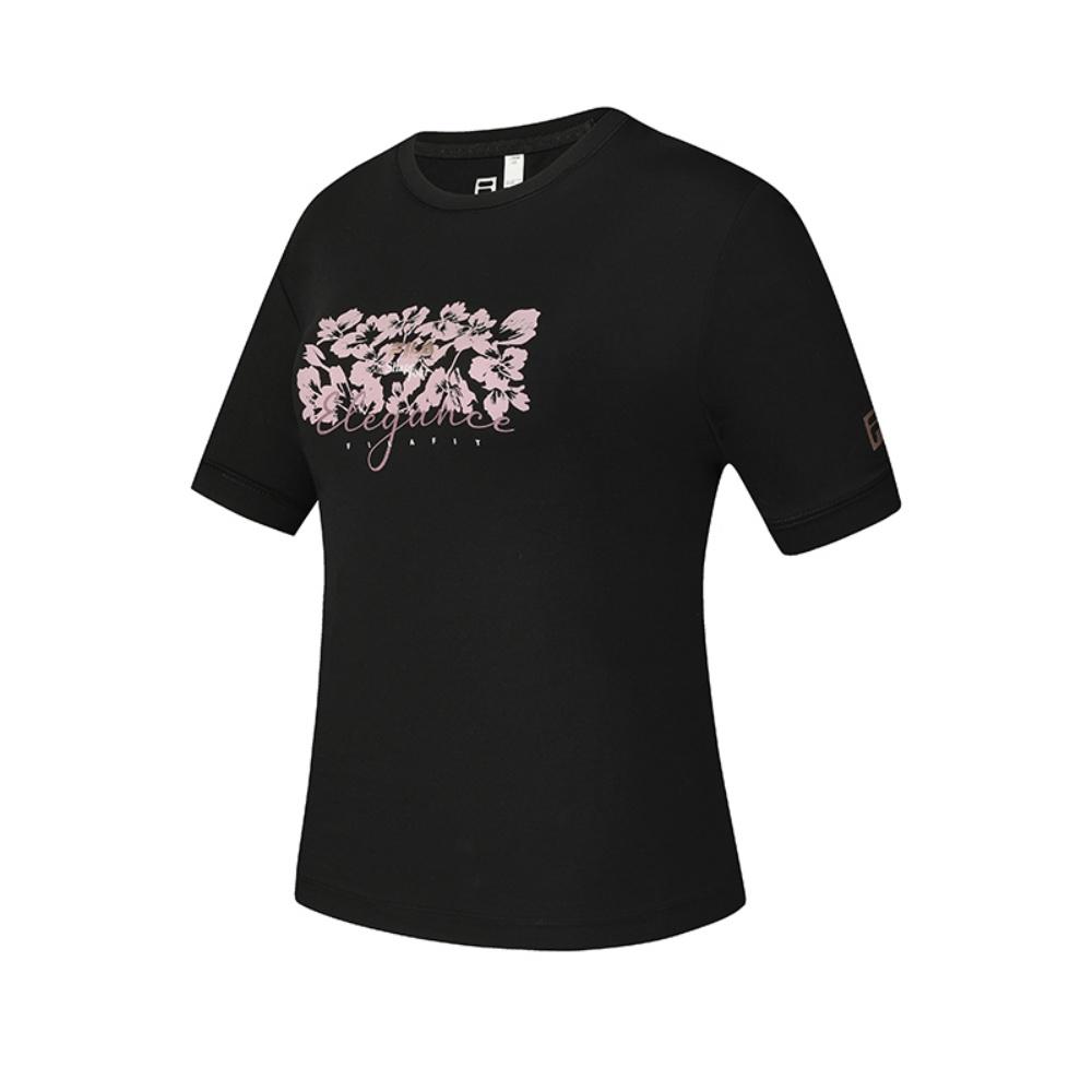 

New FILA Fitness T Shirts Women s Pitch Black BK A11W531103F-BK 175/92A/XL