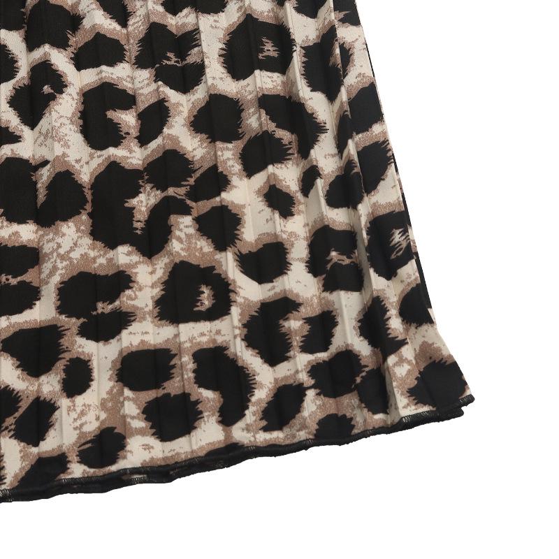 Damen Leopardendruck Schnürhose mit weitem Bein - Sommer 2025 Europäische & Amerikanische Mode