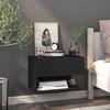 Vidaxl Wall-Mounted Bedside Table, Black