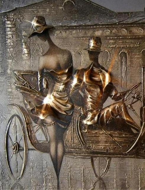 5D Diamond Painting Lovers Under Red Umbrella Full Square/Round Rhinestone Portrait Diamond Embroidered Mosaic Home Decoration