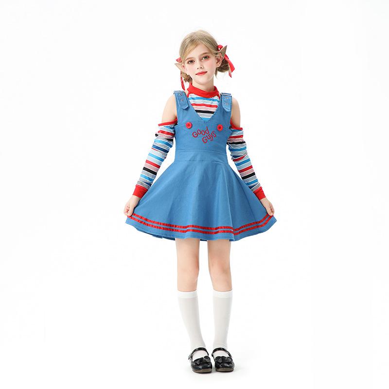 J-yuefang/Jingyuefang Girls' Role Playing Costume, Polyester, Blue, Size 110-175cm