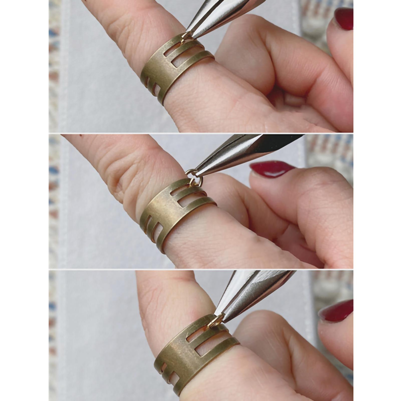 

Изготовление сережек Открытое кольцо из латуни Компактная форма DIY Ручной инструмент для открытого круга для поделок