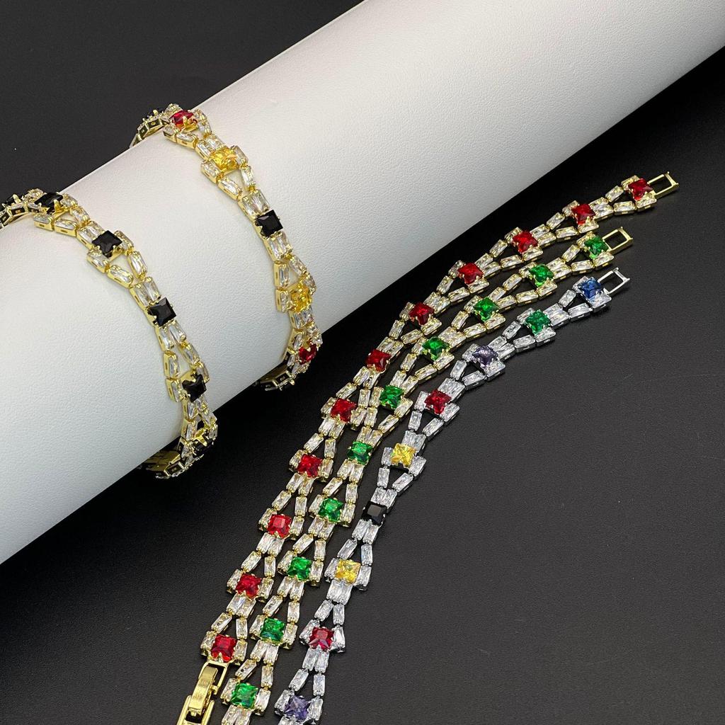Luxurious Zircon Diamond Tennis Chain Bracelet