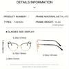 fashionable anti blue light glasses unisex color shift metal cat eye frame trendy vision care eyewear for women men