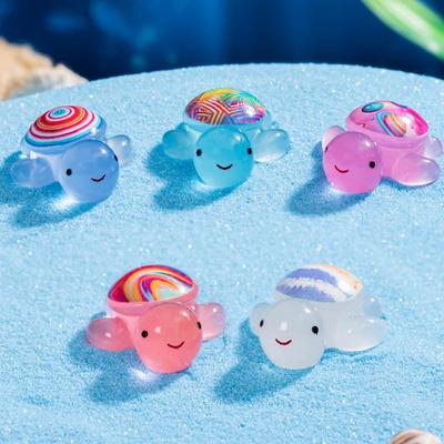 1 Stück Leuchtende Mini Schildkröte Mikrolandschaft Miniatur Schildkrötenfiguren Feengarten Zubehör Heimdeko Leuchten im Dunkeln