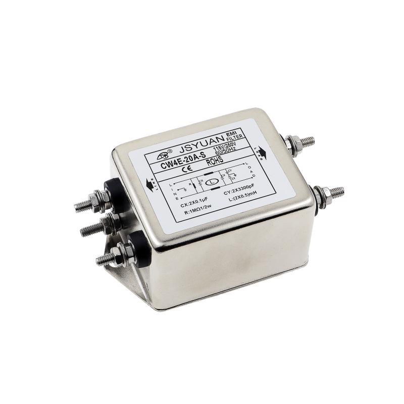 Single-Phase AC Power Filter CW4E-30A-S Bolt-on 10A/20A 220VAC PLC Signal Interference