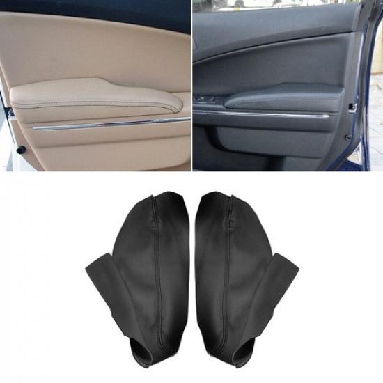 For Dodge Charger 11-19 Front Pair Left&Right Door Armrest Panel Leather Cover