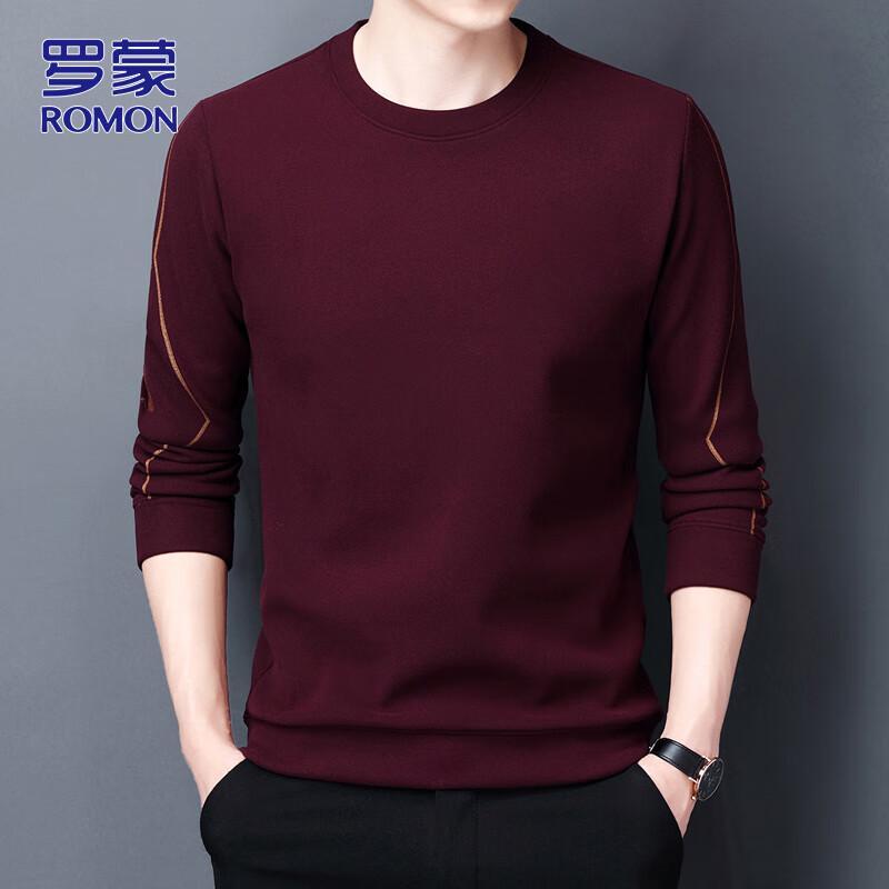 ROMON Men's Autumn/Winter Long Sleeve Crewneck Sweatshirt