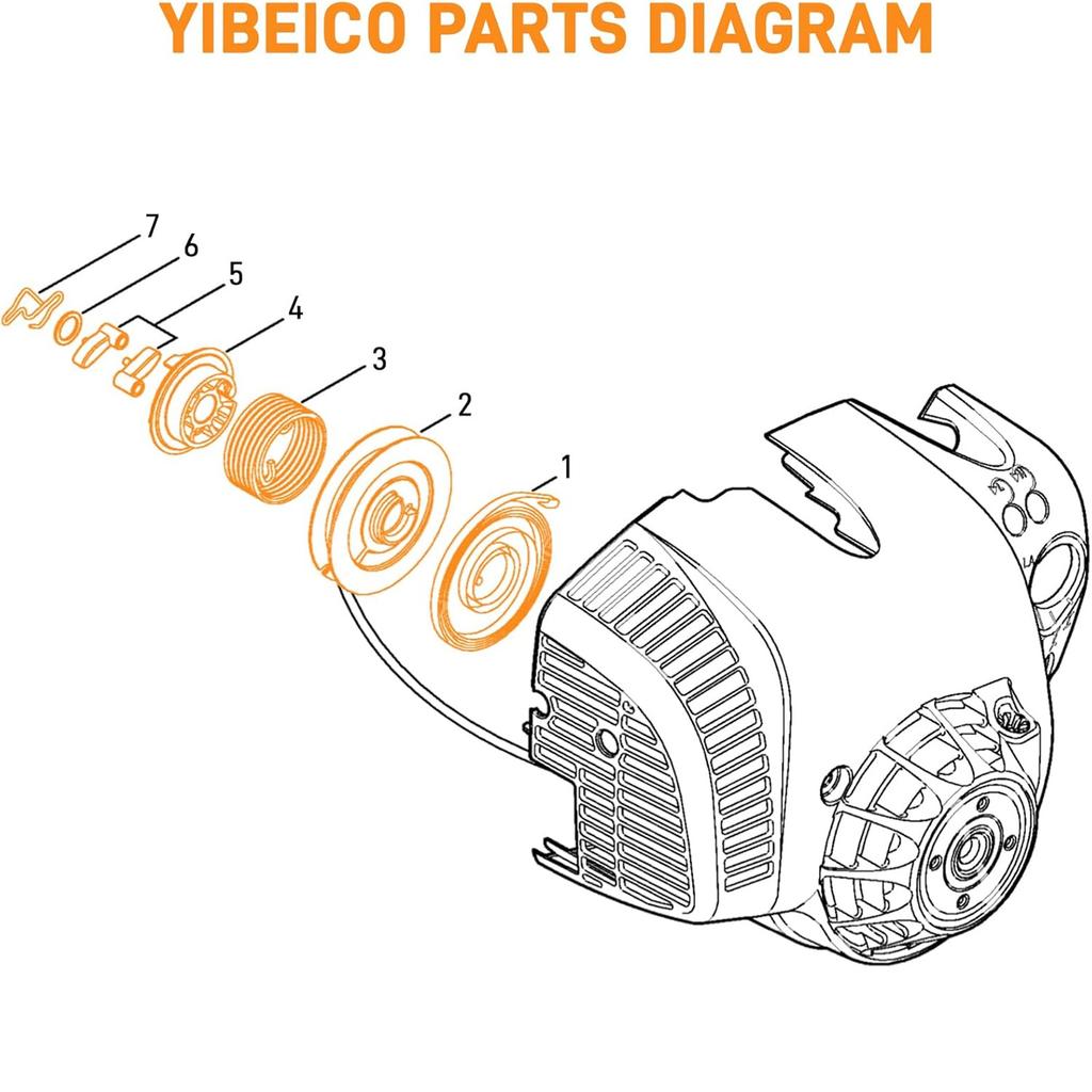 Recoil Starter Repair Kit for Bg86 Bg86c Bg56 Bg56c Sh86 Sh56 Handheld Leaf Blowers Durable Plastic Stainless Steel