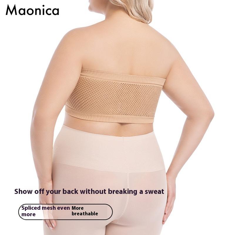 Europeisk Storlek Stor Storlek Enradig Underkläder Bröststöd Bröstknäppta Linnen Tunna Andningsbara Underkläder för Kvinnor