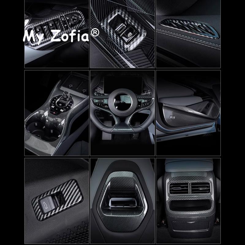 For BYD Seal EV 2023 2024 2025 ABS Carbon Fiber Center Console Gear Armrest Box Panel Cover Trim Decoration Stickers Accessories