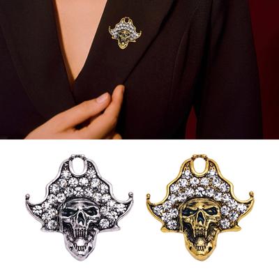 Skull Pin For Women Sturdy Alloy Brooch Gothic Jewelry for Parties Daily Wear Secure Closure Gifts Addition