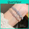 Geometric Adjustable Bracelets For Women With Zirconia Inlay Fashion Jewelry Gift For Winter
