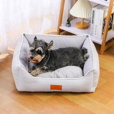 Chenil carré amovible et lavable de style européen, doux et épais, chenil pour animaux de compagnie pour sommeil profond, lit universel pour chat et chien pour toutes saisons