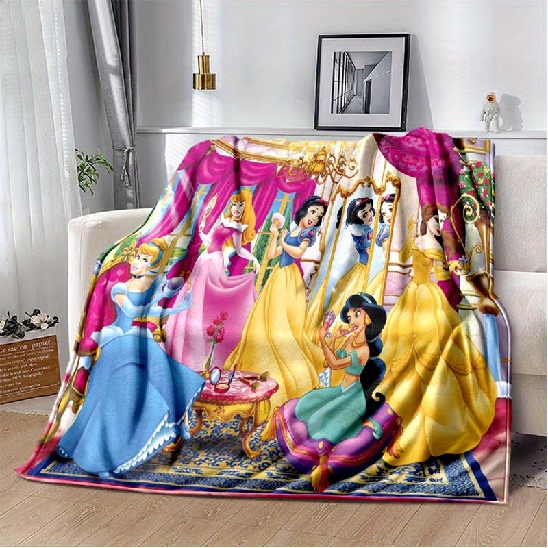 1pc Princess Printing Blanket - Soft, All-Season Throw for Living Room, Bedroom,Personalized Gift with Adorable Cartoon Design