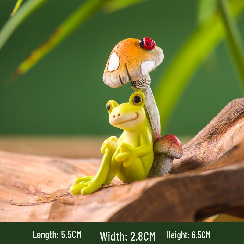 

Очаровательные лягушачьи украшения: Креативные микроландшафтные горшки для суккулентов и бонсай