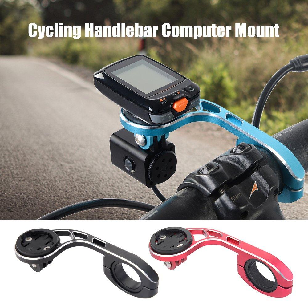 LIXADA Cycle Computer Mount, Out-Front Bracket for Bryton and Garmin, 31.8mm and 25.4mm Light Adapters, Bicycle Computer Mount
