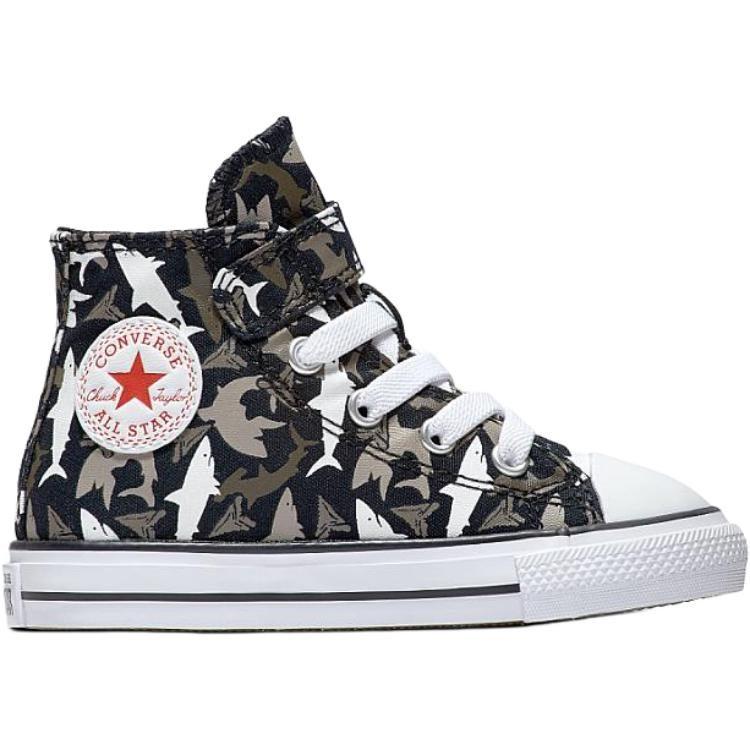 Converse Chuck Taylor All Star Shark Bite Easy On Classic And Versatile High Top Canvas Shoes Black Infant And Toddler 766889C