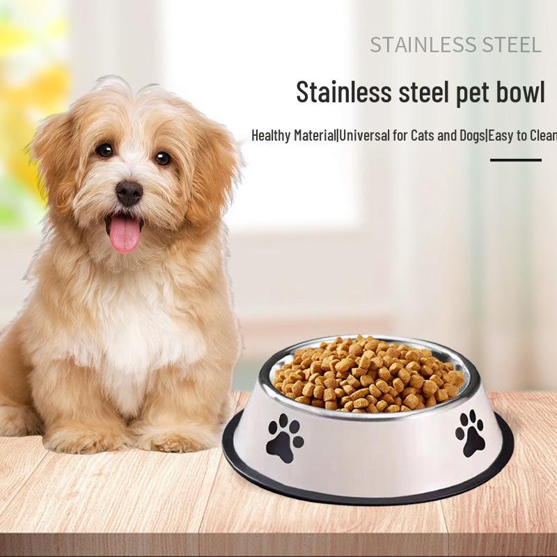 Spill-Proof Stainless Steel Pet Bowl: Non-Slip, Dual-Use for Cats & Dogs – Available in Small, Medium, Large