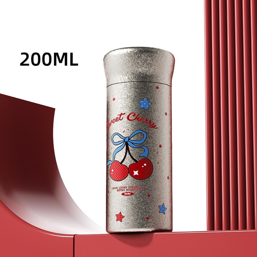 

Titanium Water Bottle - Mini Vacuum Flask, Lightweight Double Wall Container, Portable Outdoor Mug | Thermal Insulated Beverage 101-200ml красный