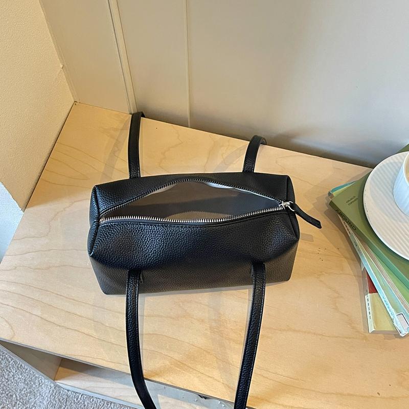 Solid Color Shoulder Bag Large Capacity Underarm Bag