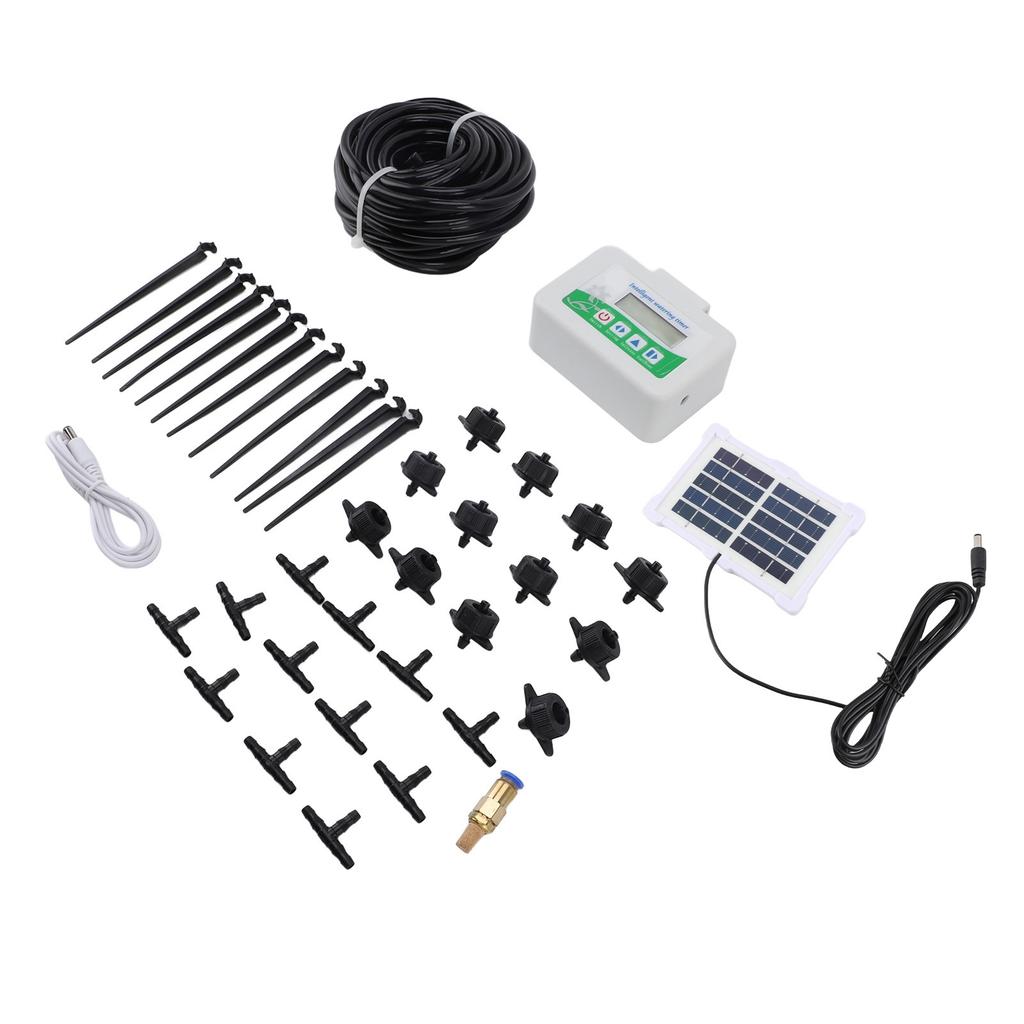 Intelligent Watering Timer Programmable Energy Saving with Solar Panel Automatic Irrigation Timer for Garden Farmland