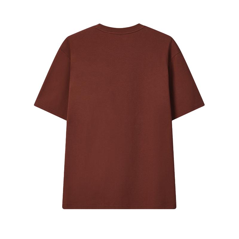 FILA Original Trendy Casual Sports T-Shirt Men tops Red Brown F61M629102FBN