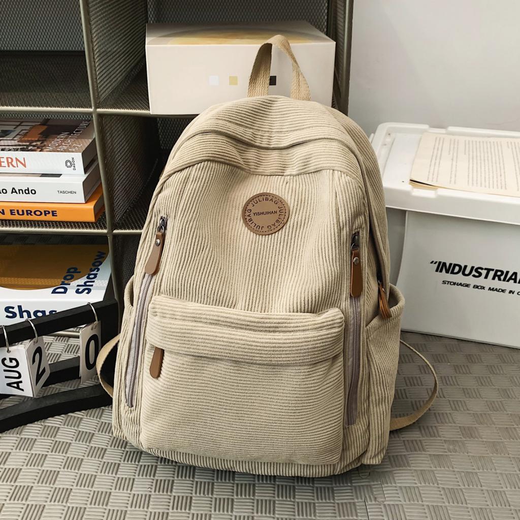 Schoolbag schoolbag for girls 1011 new college students high school students corduroy backpack junior high school students backpack