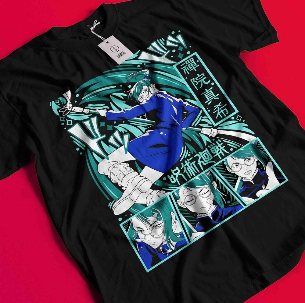 Maki Zenin T-shirt Jujutsu Kaisen Horror Anime Manga Kawaii Gift Shirt All Size BB450