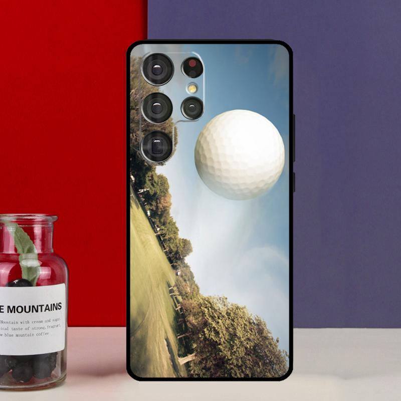 GOLF GOLFER GOLFING SUNSET Funda Case For Samsung Galaxy S25 Ultra S9 S10 S20 S21 FE S22 S23 Plus S24 Ultra Phone Cover