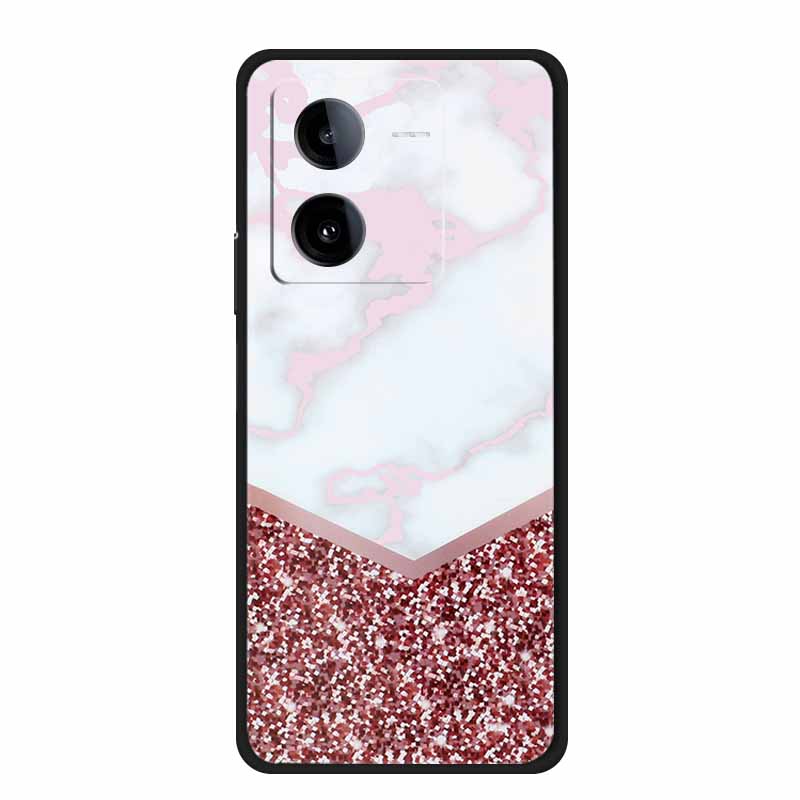 Phone Cover For Vivo iQOO Z8 5G Cases 6.64" Marble Soft TPU Silicone Para for Vivo iQOO Z8 V2314A 2023 Back Case Bumper Fundas