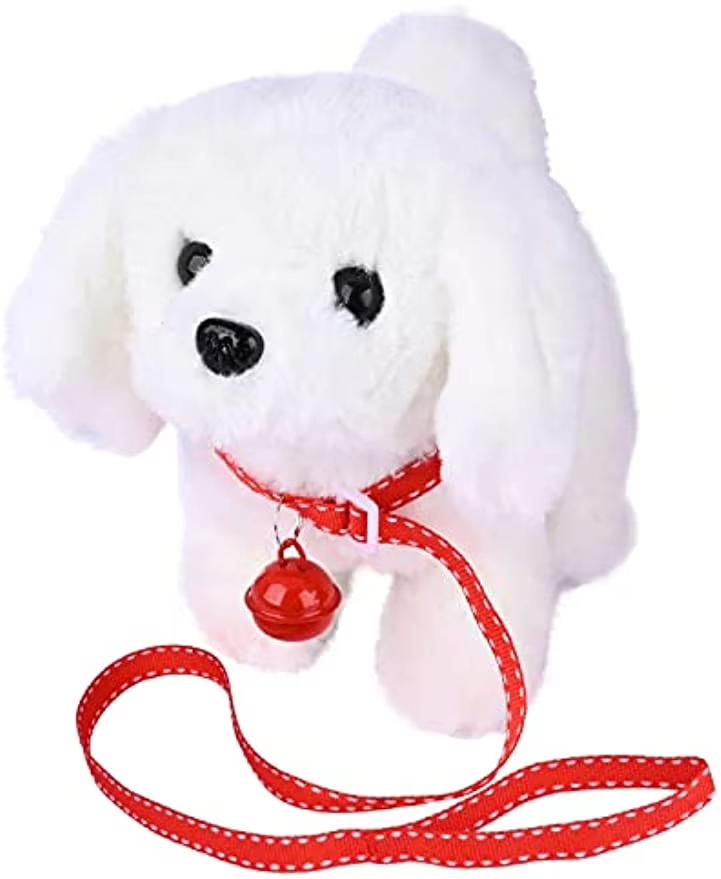 Electric Simulation Dog Plush Toys Interactive 18Cm Dog Robot  Walking Barking Tail Wagging Toy For Kids Birthday Christmas Gift