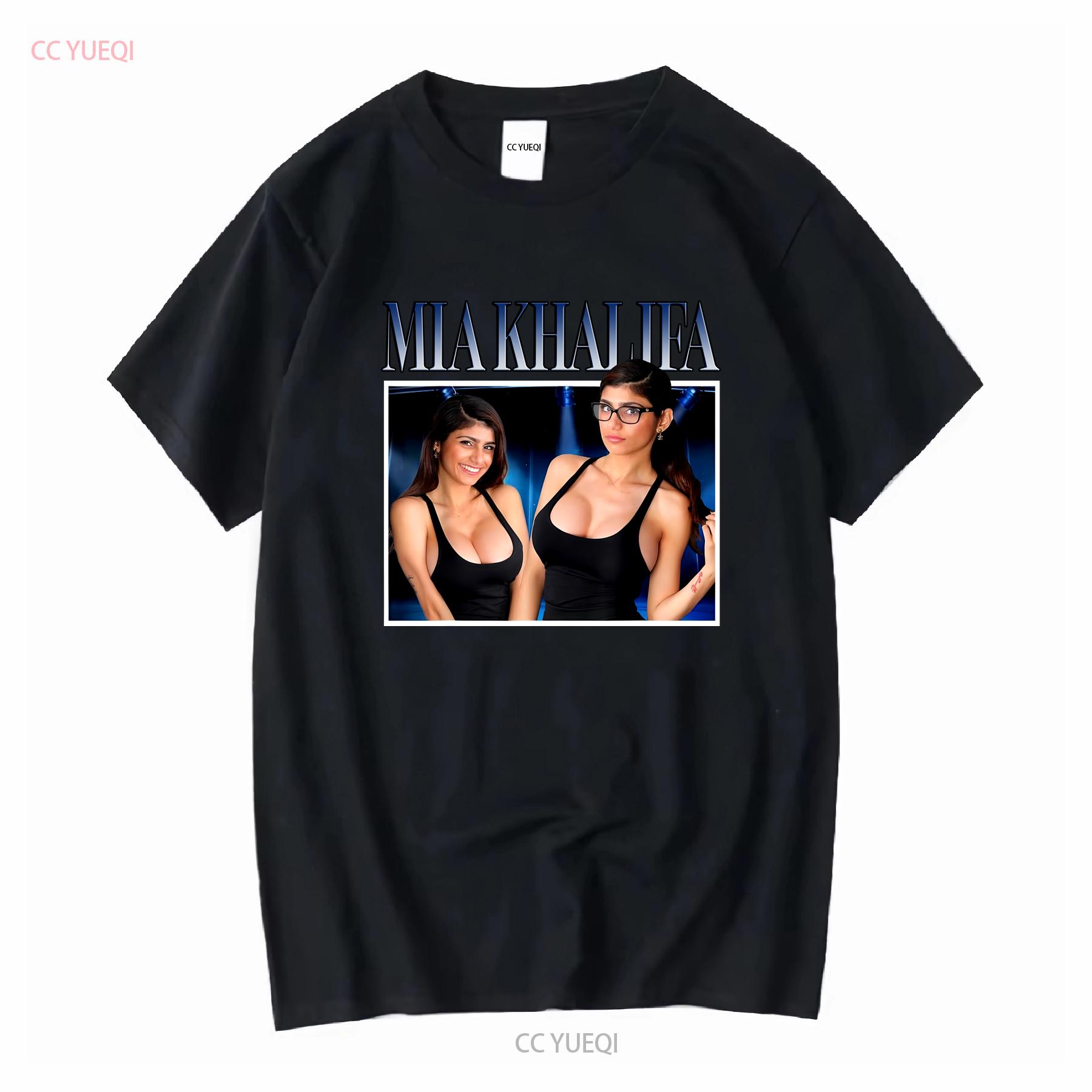 

I Love White Mia Art Khalifa Lebanese Essential Webcam Model T shirt Size M 5XL vintage Washed Soft Top For Everyday Wear 4XL