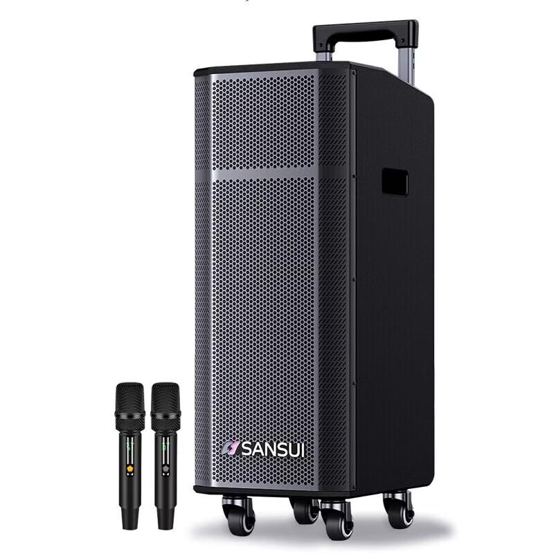 

SANSUI G26 Outdoor High-Power Bluetooth Karaoke Trolley Speaker