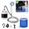 Tragbares Camping-Duschset Wiederaufladbare Outdoor-Duschpumpe Handheld-Wasserpumpe für Camping Wohnmobil Waschen Baden Haustierreinigung