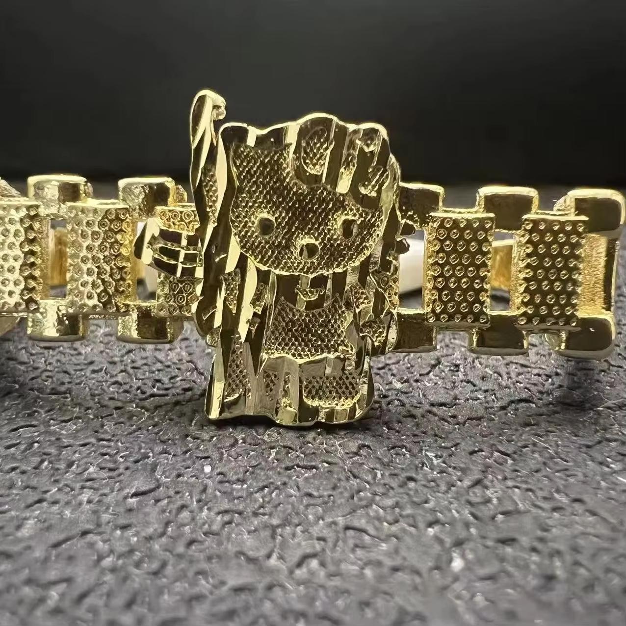 Custom Gold Filled Stainless Steel Trendy Wedding Gift Party Fashion Rings Engraved Geometric Personalized Jewelry 7TO8