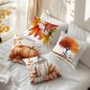 Home Decor Autumn Leaves, Pumpkins & Lanterns Pillow Covers Pattern Cushion Cover Suitable for Sofa Bedroom Car Pillow Cover