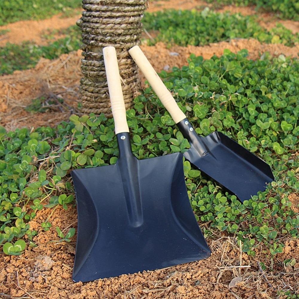 Iron Dustpan Ash Shovel Wooden Handle Gardening Tools Wood Burner Accessories  Fireplace Cleaning