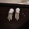 Elegant Zircon Pearl French Retro Luxury Earrings 2025