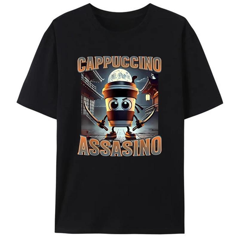 

Italian Brainrot Cappuccino Assassin Japanese Ninja Funny Expression Pack Women s T-shirt Generation Z T-shirt Women s Clothing S